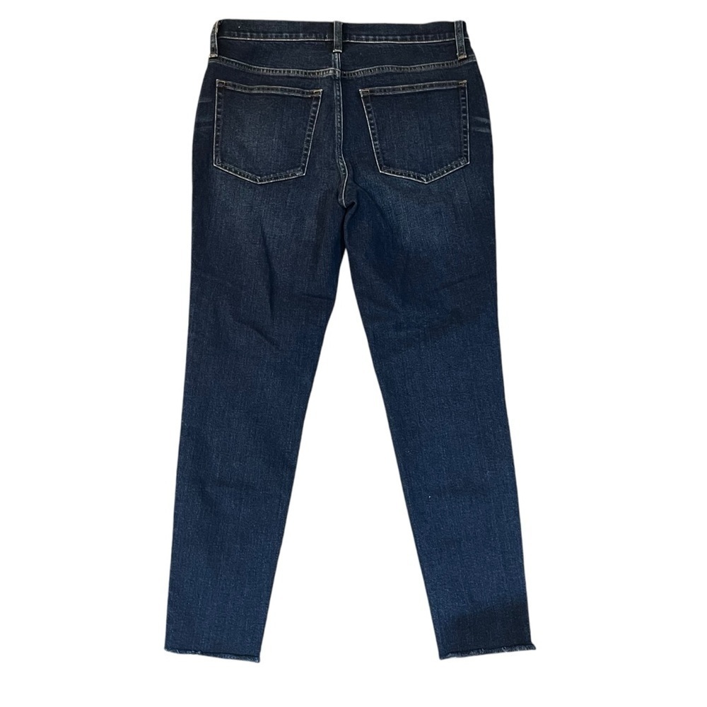 J. Crew 9” Toothpick Skinny Dark Denim Jeans Raw Hem Sz 30 - Picture 4 of 9